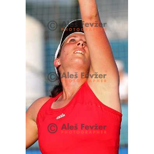 Arvidsson of Sweden in action during first round of WTA Banka Koper Slovenia Open tennis tournament, played in SRC Marina, Portoroz, Slovenia on July 20, 2010 