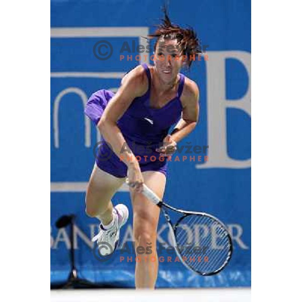 Jelena Jankovic of Serbia in action during first round of WTA Banka Koper Slovenia Open tennis tournament, played in SRC Marina, Portoroz, Slovenia on July 20, 2010 
