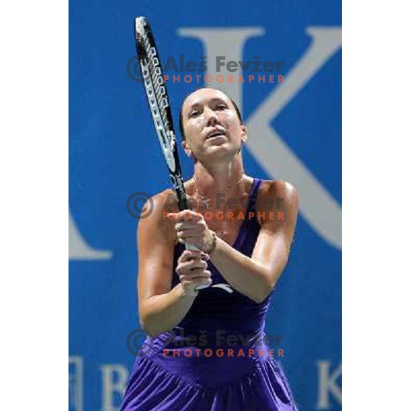 Jelena Jankovic of Serbia in action during first round of WTA Banka Koper Slovenia Open tennis tournament, played in SRC Marina, Portoroz, Slovenia on July 20, 2010 