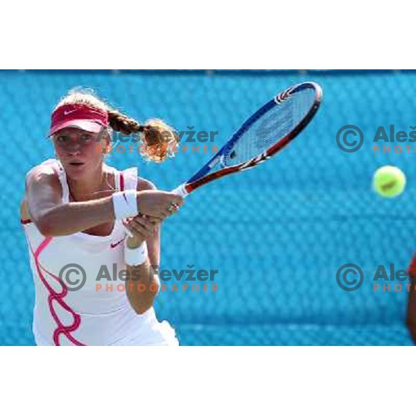 Petra Kvitova of Czech Republic in action during first round of WTA Banka Koper Slovenia Open tennis tournament, played in SRC Marina, Portoroz, Slovenia on July 20, 2010 