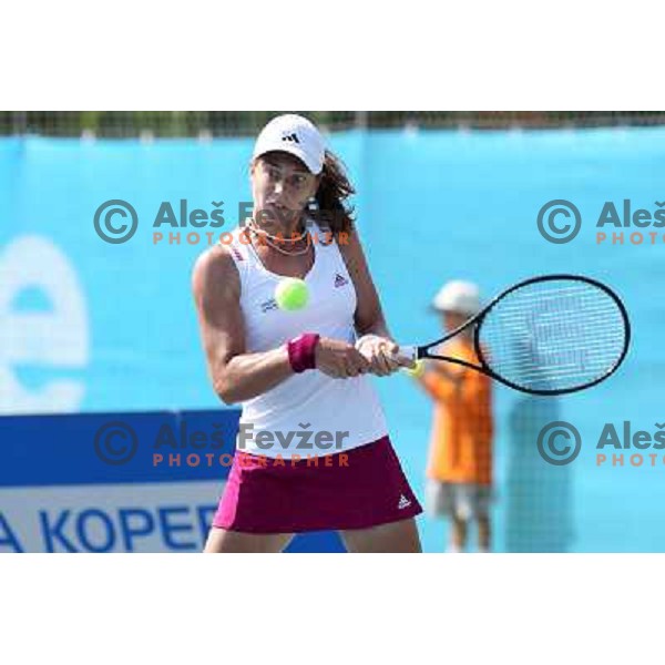 Stefanie Voegele of Switzerland in action during first round of WTA Banka Koper Slovenia Open tennis tournament, played in SRC Marina, Portoroz, Slovenia on July 20, 2010 