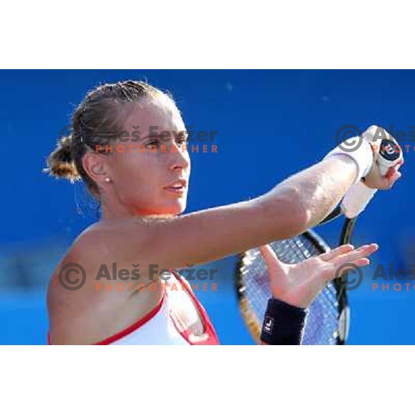 Polona Hercog of Slovenia in action during first round of WTA Banka Koper Slovenia Open tennis tournament, played in SRC Marina, Portoroz, Slovenia on July 20, 2010 