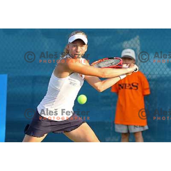 Sofia Arvidsson of Sweden in action during first round of WTA Banka Koper Slovenia Open tennis tournament, played in SRC Marina, Portoroz, Slovenia on July 20, 2010 