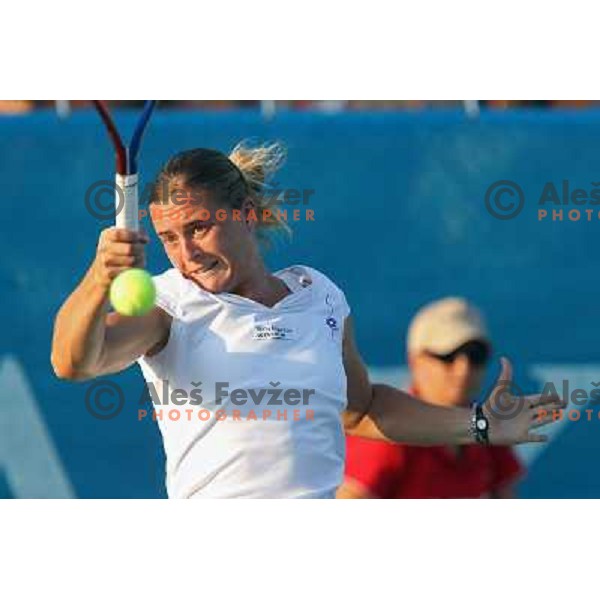 Anastasiya Yakimova of Belarus in action during first round of WTA Banka Koper Slovenia Open tennis tournament, played in SRC Marina, Portoroz, Slovenia on July 20, 2010 