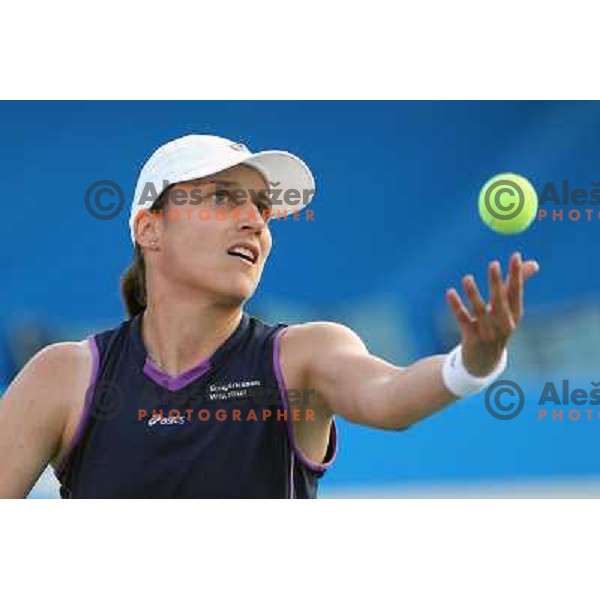 Katarina Srebotnik of Slovenia in action during first round of WTA Banka Koper Slovenia Open tennis tournament, played in SRC Marina, Portoroz, Slovenia on July 20, 2010 