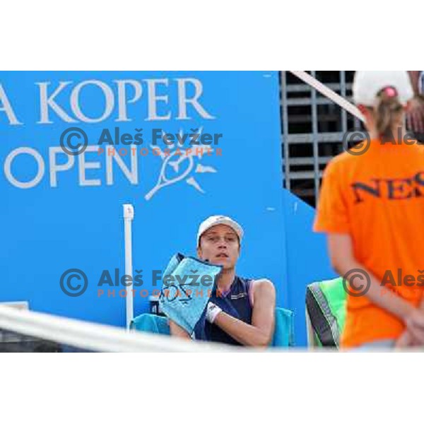 Katarina Srebotnik of Slovenia in action during first round of WTA Banka Koper Slovenia Open tennis tournament, played in SRC Marina, Portoroz, Slovenia on July 20, 2010 