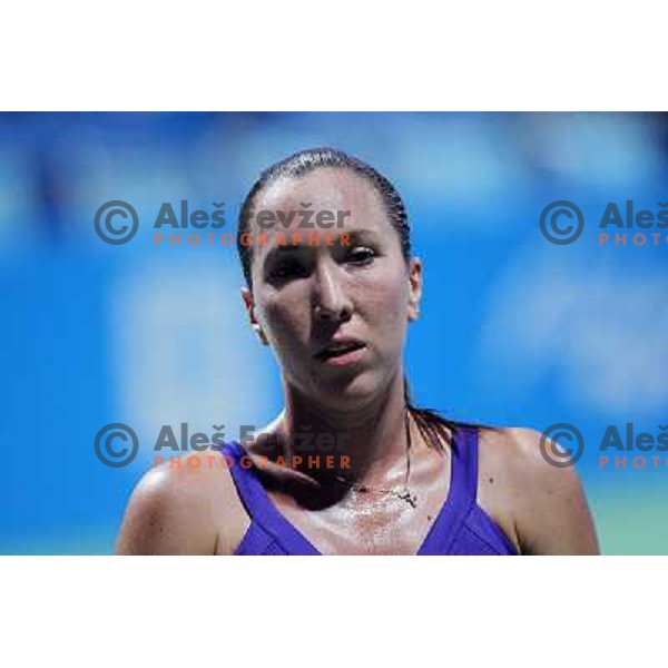 Jelena Jankovic of Serbia in action during first round of WTA Banka Koper Slovenia Open tennis tournament, played in SRC Marina, Portoroz, Slovenia on July 20, 2010 