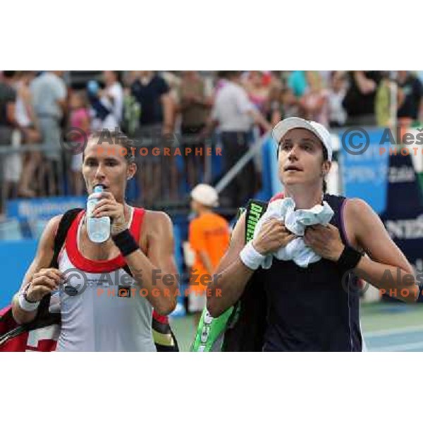 Polona Hercog of Slovenia and Katarina Srebotnik of Slovenia after second round of WTA Banka Koper Slovenia Open tennis tournament, played in SRC Marina, Portoroz, Slovenia on July 21, 2010 