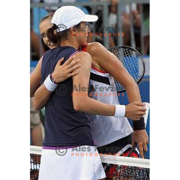Polona Hercog of Slovenia and Katarina Srebotnik of Slovenia after second round of WTA Banka Koper Slovenia Open tennis tournament, played in SRC Marina, Portoroz, Slovenia on July 21, 2010 
