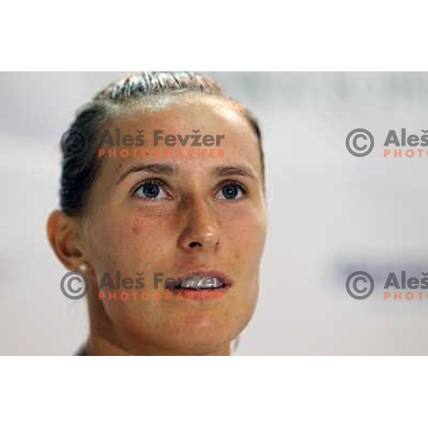 Polona Hercog of Slovenia at press conference after second round of WTA Banka Koper Slovenia Open tennis tournament, played in SRC Marina, Portoroz, Slovenia on July 21, 2010 