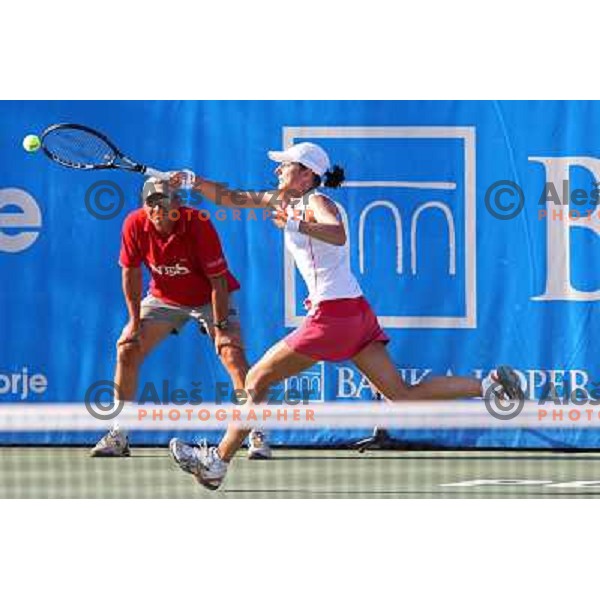 Katarina Srebotnik of Slovenia in action during second round of WTA Banka Koper Slovenia Open tennis tournament, played in SRC Marina, Portoroz, Slovenia on July 21, 2010 