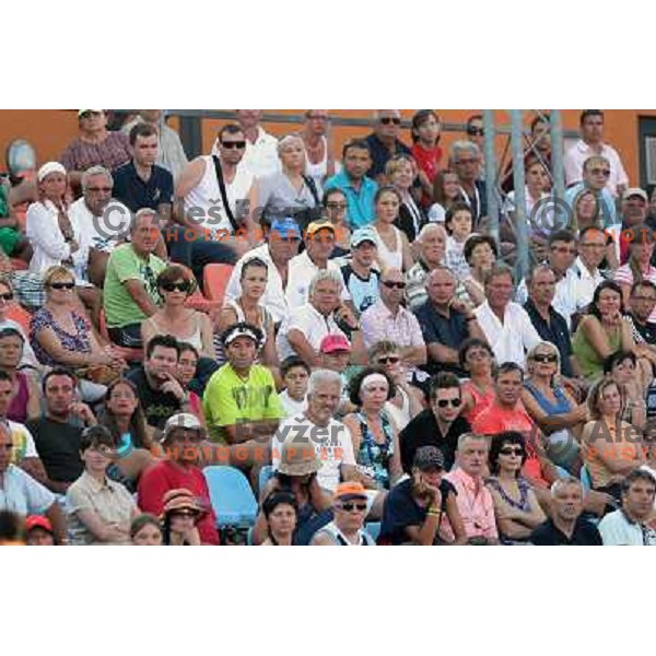 Spectators watching action during second round of WTA Banka Koper Slovenia Open tennis tournament, played in SRC Marina, Portoroz, Slovenia on July 21, 2010 