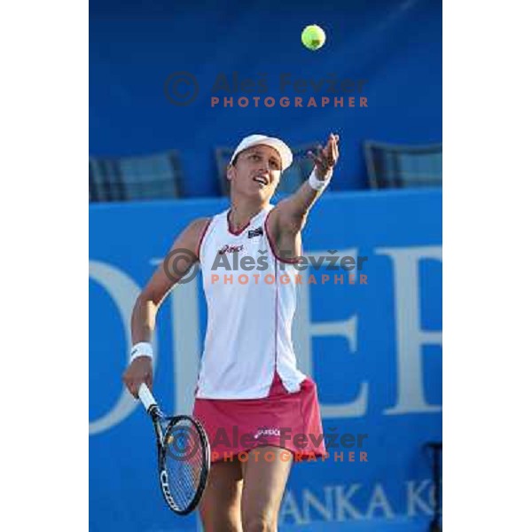 Katarina Srebotnik of Slovenia in action during second round of WTA Banka Koper Slovenia Open tennis tournament, played in SRC Marina, Portoroz, Slovenia on July 21, 2010 
