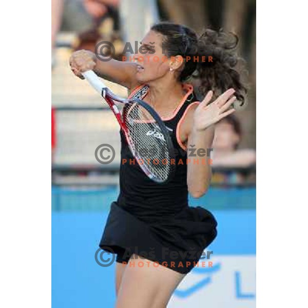 Virginie Razzano of France in action during second round of WTA Banka Koper Slovenia Open tennis tournament, played in SRC Marina, Portoroz, Slovenia on July 21, 2010 