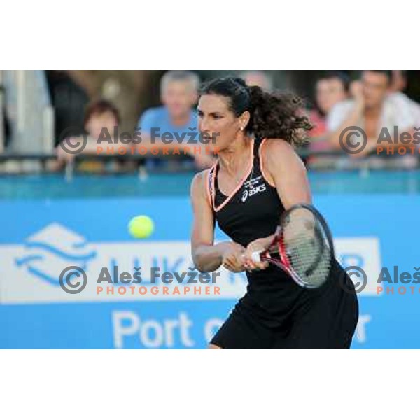 Virginie Razzano of France in action during second round of WTA Banka Koper Slovenia Open tennis tournament, played in SRC Marina, Portoroz, Slovenia on July 21, 2010 
