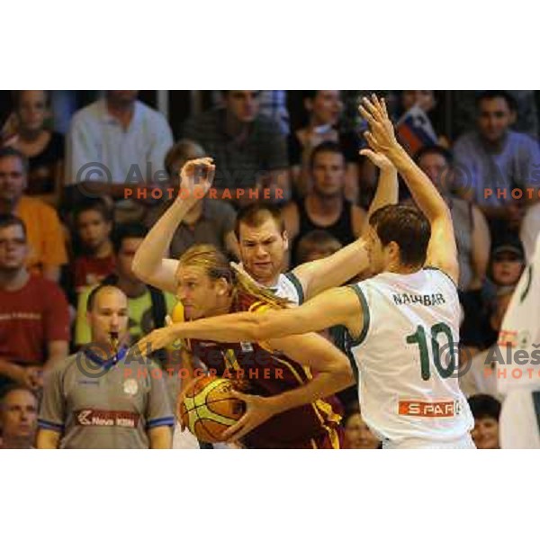Uros Slokar, Bostjan Nachbar at the basketball game Slovenia - Macedonia, friendly match before the FIBA World Championship Turkey 2010, Ptuj 