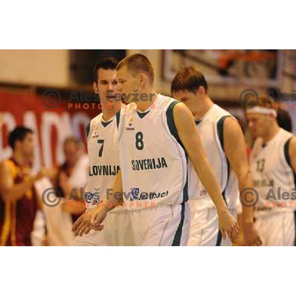 Sani Becirovic, Jaka Klobucar at the basketball game Slovenia - Macedonia, friendly match before the FIBA World Championship Turkey 2010, Ptuj 
