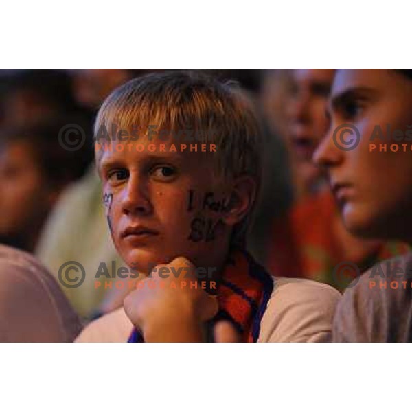 fan at the basketball game Slovenia - Macedonia, friendly match before the FIBA World Championship Turkey 2010, Ptuj 