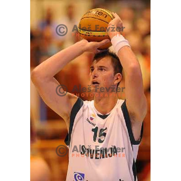 Primoz Brezec at the basketball game Slovenia - Macedonia, friendly match before the FIBA World Championship Turkey 2010, Ptuj 