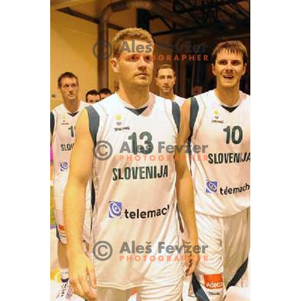 Miha Zupan, Bostjan Nachbar at the basketball game Slovenia - Macedonia, friendly match before the FIBA World Championship Turkey 2010, Ptuj 