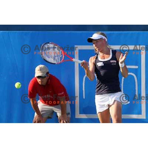 Johanna Larsson of Sweden in action during the second round of WTA Banka Koper Slovenia Open tennis tournament, played in SRC Marina, Portoroz, Slovenia on July 22, 2010 