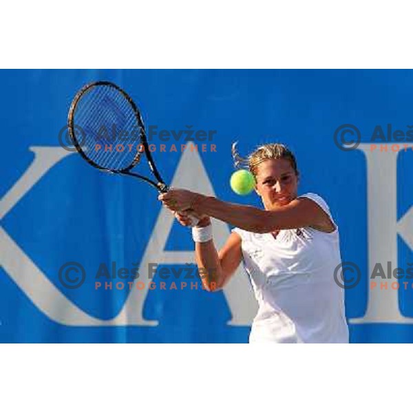 Maria Elena Camerin of Italy in action during the second round of WTA Banka Koper Slovenia Open tennis tournament, played in SRC Marina, Portoroz, Slovenia on July 22, 2010 
