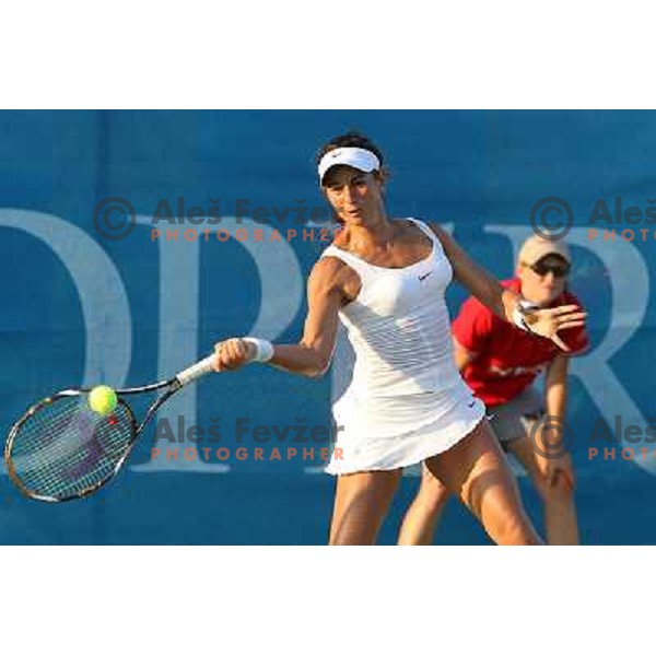 Rossana de los Rios of Paraguay in action during the second round of WTA Banka Koper Slovenia Open tennis tournament, played in SRC Marina, Portoroz, Slovenia on July 22, 2010 