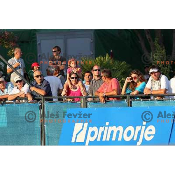 Spectators watching action during the second round of WTA Banka Koper Slovenia Open tennis tournament, played in SRC Marina, Portoroz, Slovenia on July 22, 2010 