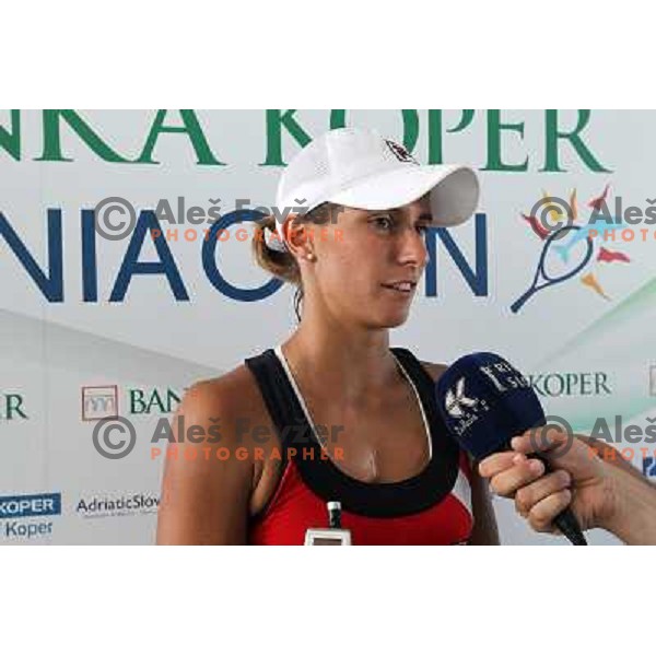 Polona Hercog of Slovenia after the second round of the doubles at WTA Banka Koper Slovenia Open tennis tournament, played in SRC Marina, Portoroz, Slovenia on July 22, 2010 