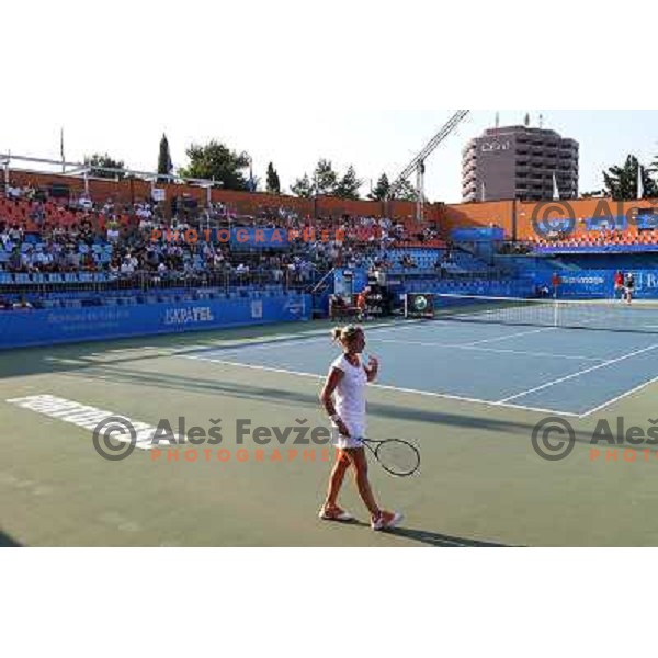 Maria Elena Camerin of Italy in action during the second round of WTA Banka Koper Slovenia Open tennis tournament, played in SRC Marina, Portoroz, Slovenia on July 22, 2010 