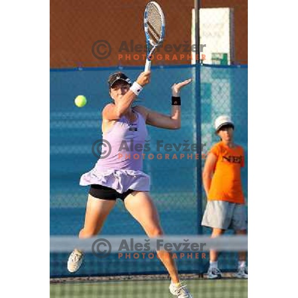 Anastasia Pavlyuchenkova of Russia in action during the second round of WTA Banka Koper Slovenia Open tennis tournament, played in SRC Marina, Portoroz, Slovenia on July 22, 2010 