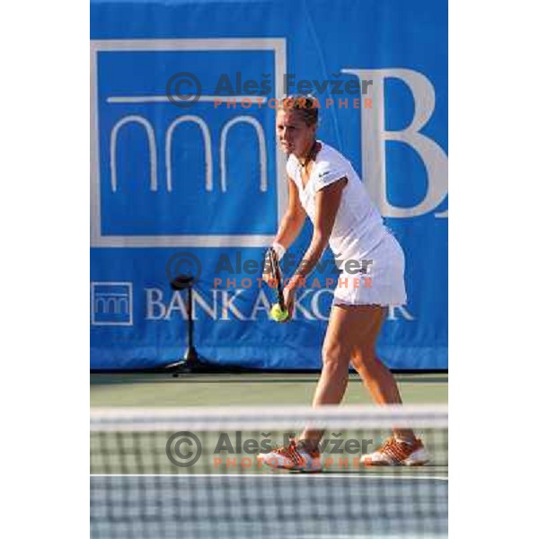 Maria Elena Camerin of Italy in action during the second round of WTA Banka Koper Slovenia Open tennis tournament, played in SRC Marina, Portoroz, Slovenia on July 22, 2010 