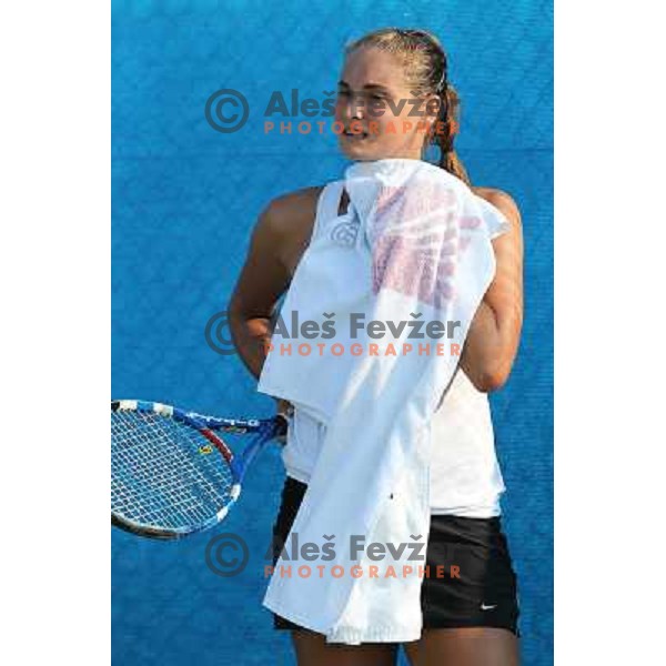 Alexandra Panova of Russia in action during the second round of WTA Banka Koper Slovenia Open tennis tournament, played in SRC Marina, Portoroz, Slovenia on July 22, 2010 