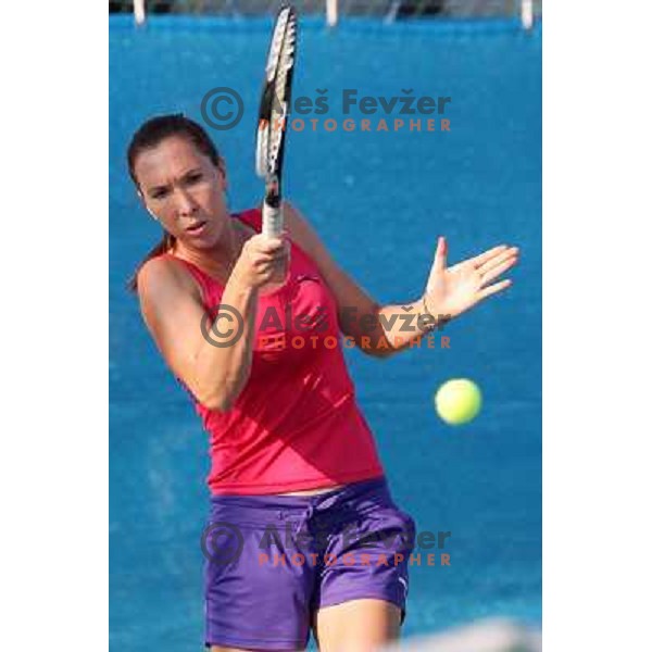 Ksenia Pervak of Russia in action during the second round of WTA Banka Koper Slovenia Open tennis tournament, played in SRC Marina, Portoroz, Slovenia on July 22, 2010 