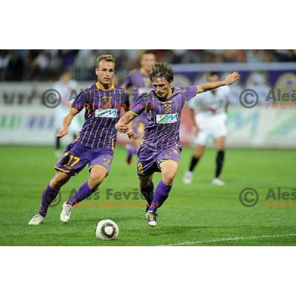 Dalibor Volas, Dejan Mezga at the football game Maribor - Videoton, played in the qualifier for Uefa Europa League, Maribor, 22.07.2010, Maribor won 2:0 and proceeds to the next round 