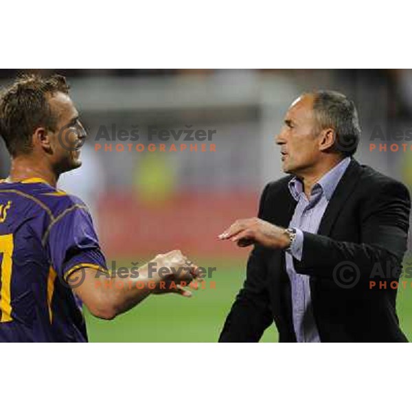 Darko Miilanic , Dalibor Volas at the football game Maribor - Videoton, played in the qualifier for Uefa Europa League, Maribor, 22.07.2010, Maribor won 2:0 and proceeds to the next round 