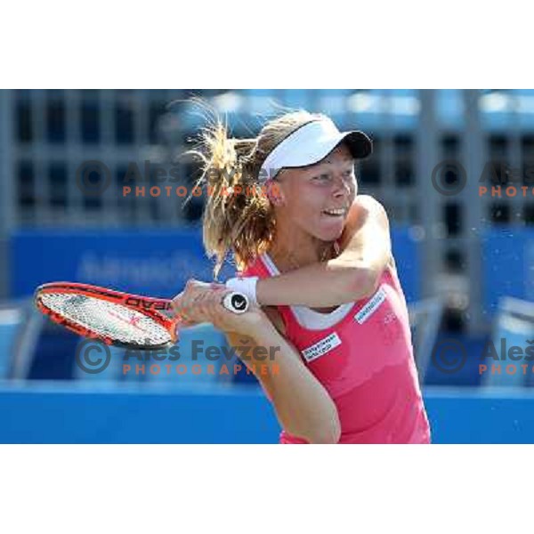 Johanna Larsson of Sweden in action during the quarter-finals of WTA Banka Koper Slovenia Open tennis tournament, played in SRC Marina, Portoroz, Slovenia on July 23, 2010 
