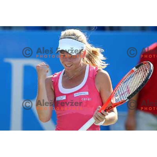 Johanna Larsson of Sweden in action during the quarter-finals of WTA Banka Koper Slovenia Open tennis tournament, played in SRC Marina, Portoroz, Slovenia on July 23, 2010 
