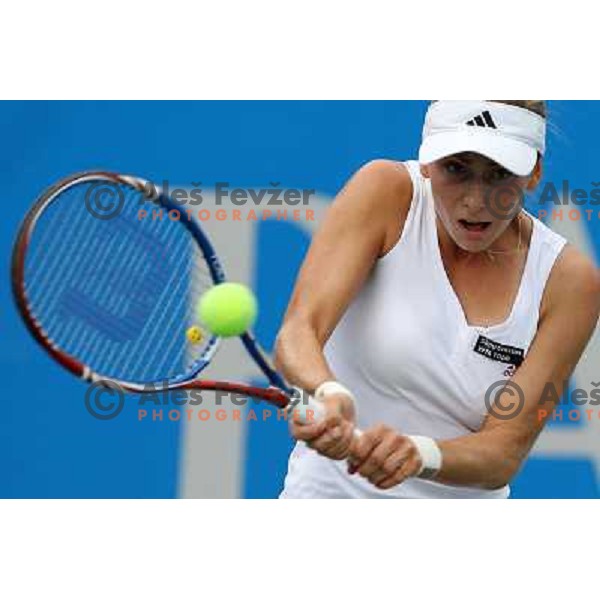 Ksenia Pervak of Russia in action during the quarter-finals of WTA Banka Koper Slovenia Open tennis tournament, played in SRC Marina, Portoroz, Slovenia on July 23, 2010 