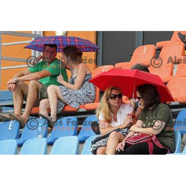 Specators waiting for the quarter-finals of WTA Banka Koper Slovenia Open tennis tournament, played in SRC Marina, Portoroz, Slovenia on July 23, 2010 