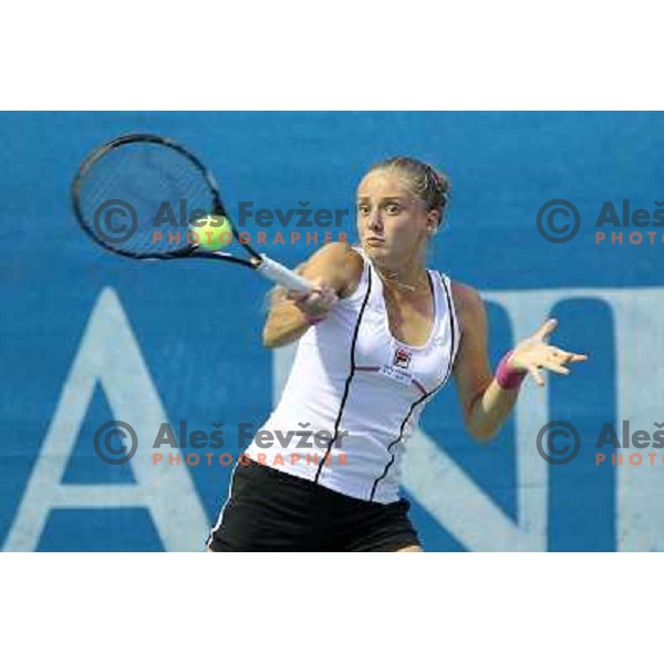 Anna Chakvetadze of Russia in action during the semi-final of the doubles at WTA Banka Koper Slovenia Open tennis tournament, played in SRC Marina, Portoroz, Slovenia on July 23, 2010 