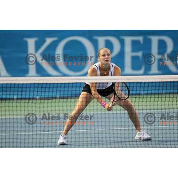 Anna Chakvetadze of Russia in action during the semi-final of the doubles at WTA Banka Koper Slovenia Open tennis tournament, played in SRC Marina, Portoroz, Slovenia on July 23, 2010 