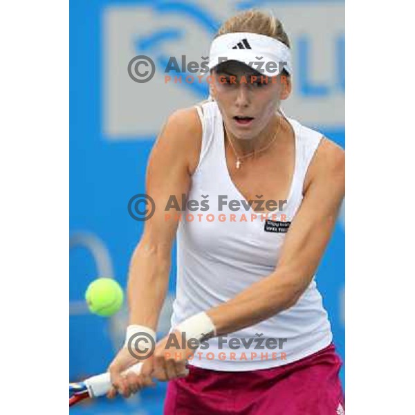 Ksenia Pervak of Russia in action during the quarter-finals of WTA Banka Koper Slovenia Open tennis tournament, played in SRC Marina, Portoroz, Slovenia on July 23, 2010 