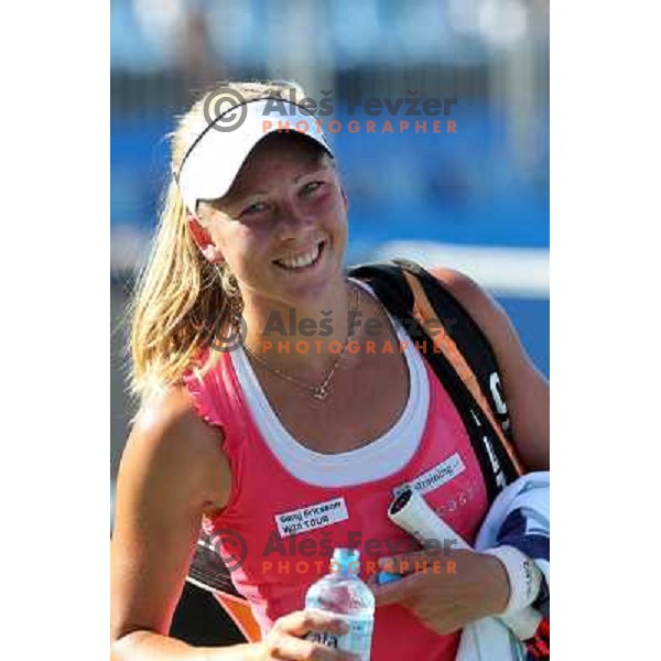 Johanna Larsson of Sweden in action during the quarter-finals of WTA Banka Koper Slovenia Open tennis tournament, played in SRC Marina, Portoroz, Slovenia on July 23, 2010 
