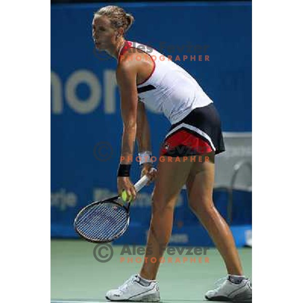 Polona Hercog of Slovenia in action during the quarter-finals of WTA Banka Koper Slovenia Open tennis tournament, played in SRC Marina, Portoroz, Slovenia on July 23, 2010 