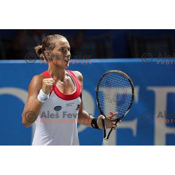 Polona Hercog of Slovenia in action during the quarter-finals of WTA Banka Koper Slovenia Open tennis tournament, played in SRC Marina, Portoroz, Slovenia on July 23, 2010 