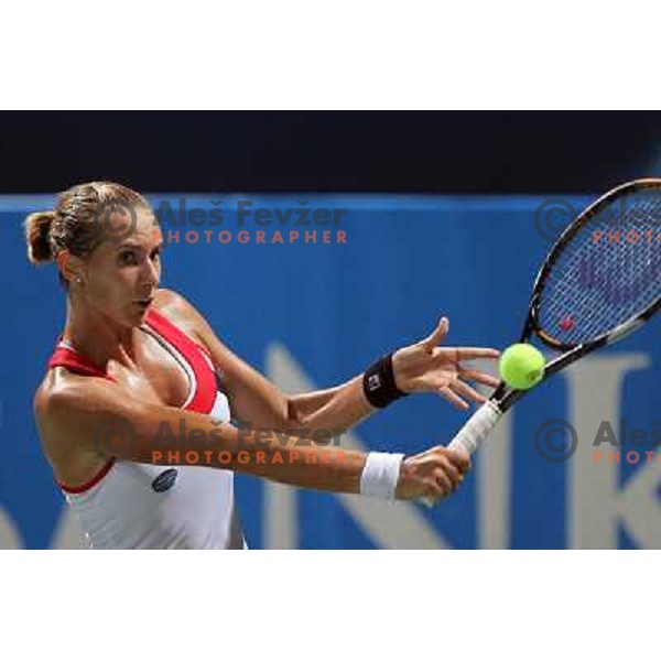 Polona Hercog of Slovenia in action during the quarter-finals of WTA Banka Koper Slovenia Open tennis tournament, played in SRC Marina, Portoroz, Slovenia on July 23, 2010 