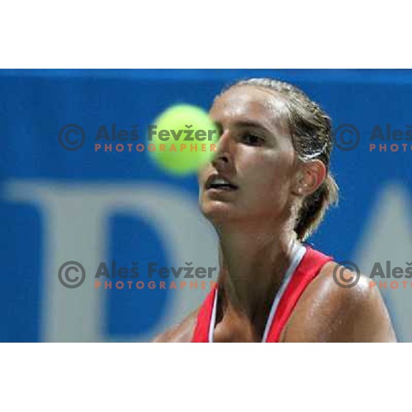 Polona Hercog of Slovenia in action during the quarter-finals of WTA Banka Koper Slovenia Open tennis tournament, played in SRC Marina, Portoroz, Slovenia on July 23, 2010 