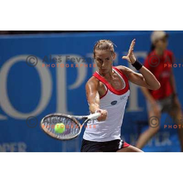 Polona Hercog of Slovenia in action during the quarter-finals of WTA Banka Koper Slovenia Open tennis tournament, played in SRC Marina, Portoroz, Slovenia on July 23, 2010 
