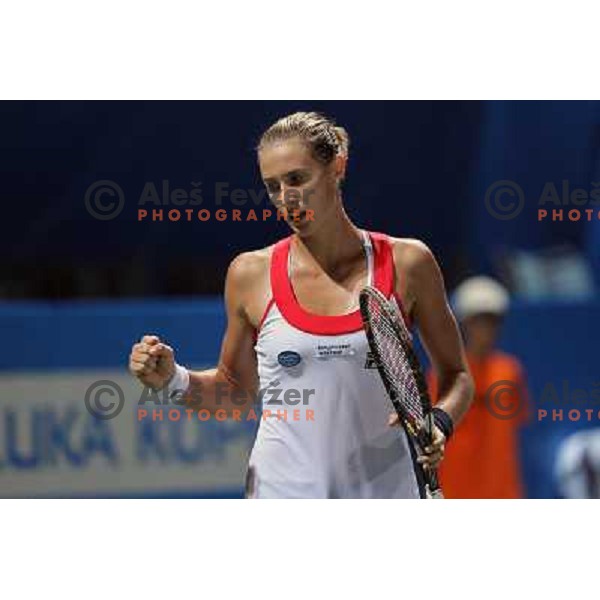 Polona Hercog of Slovenia in action during the quarter-finals of WTA Banka Koper Slovenia Open tennis tournament, played in SRC Marina, Portoroz, Slovenia on July 23, 2010 